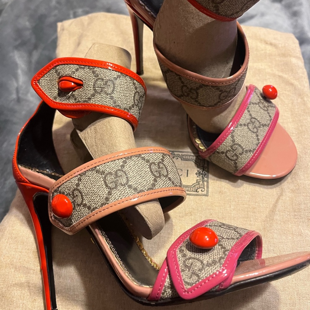 Gucci Red and Pink Women's Heels